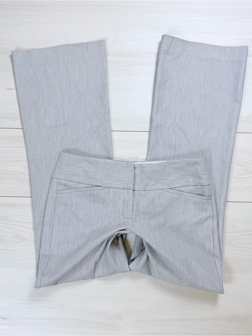 Express Light Gray Bootcut Stretch Trouser Pants